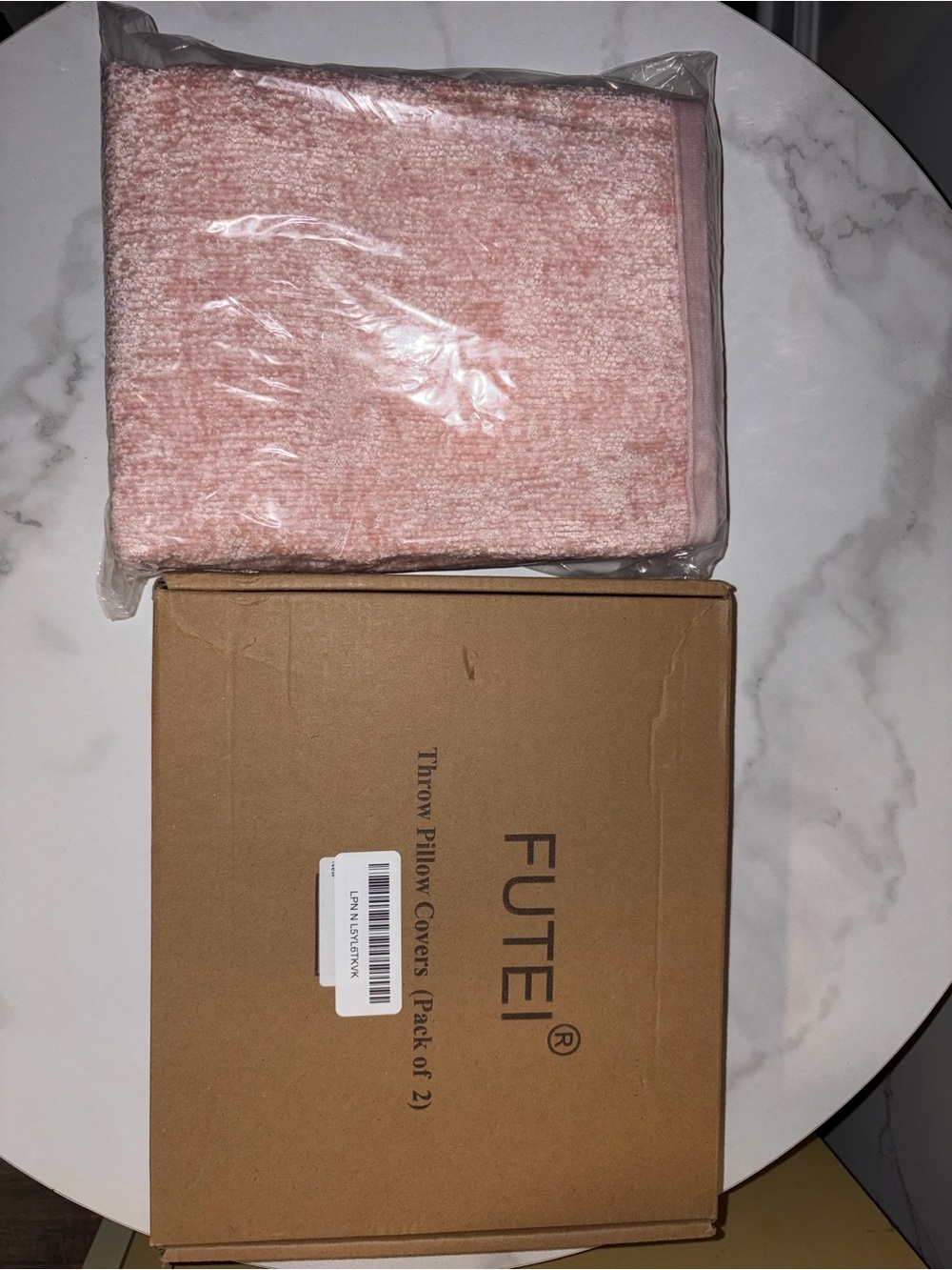 Futei Pink Throw Pillow Covers - Pack of 2